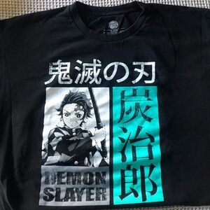 Black Demon Slayer Graphic T-Shirt